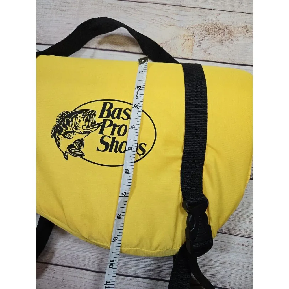 Bass Pro Shops Large Pet Swim Paddle Aid Vest Yellow 60-80 Lbs D Clip Adj Straps